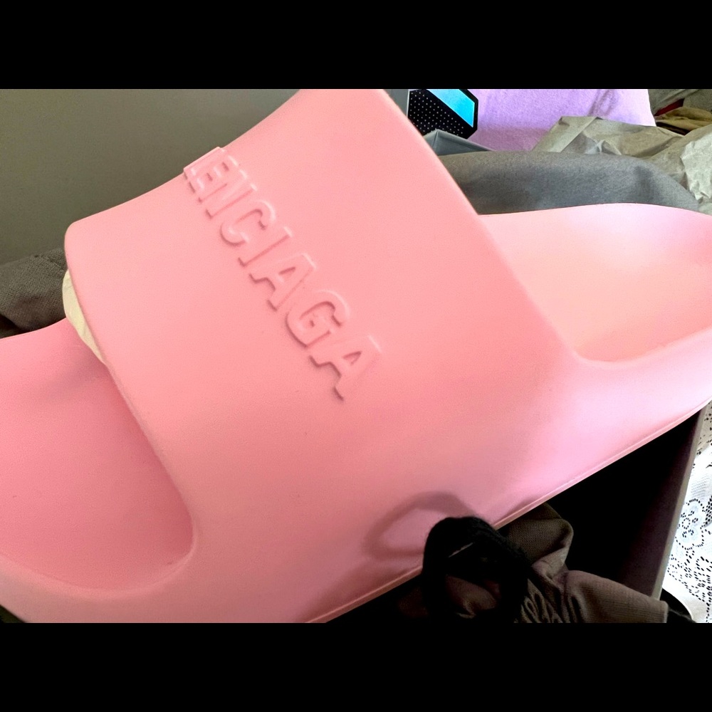 Balenciaga chunky slide fluo pink size 41